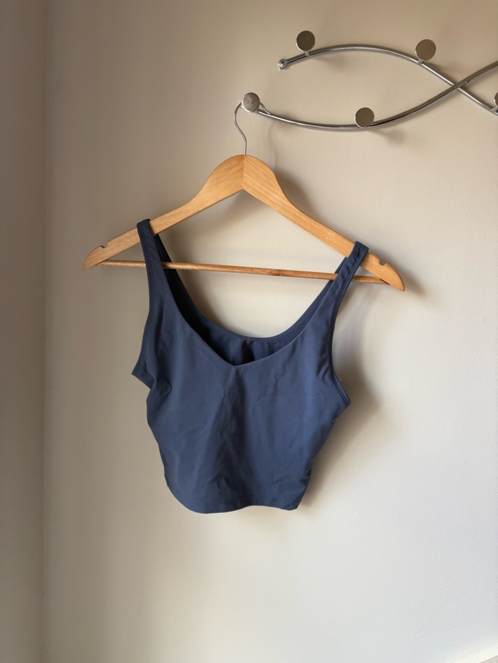 Women's Navy Athletic Crop Tank Top